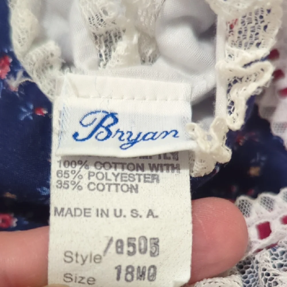 Navy Blue Floral Lace Kids Dress